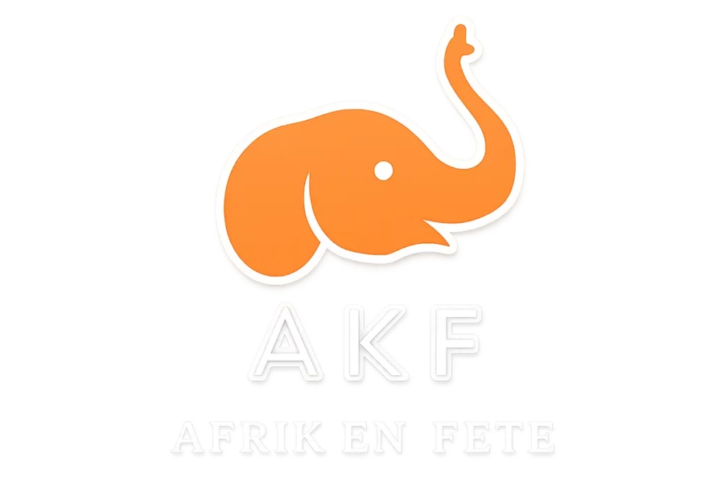 Logo Afrik'En Fête (version blanche)